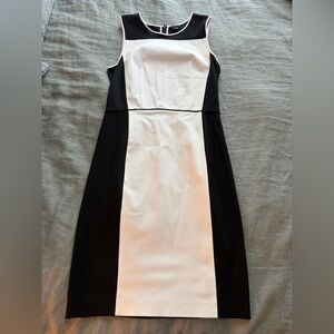Theory Black and White Midi Dress
